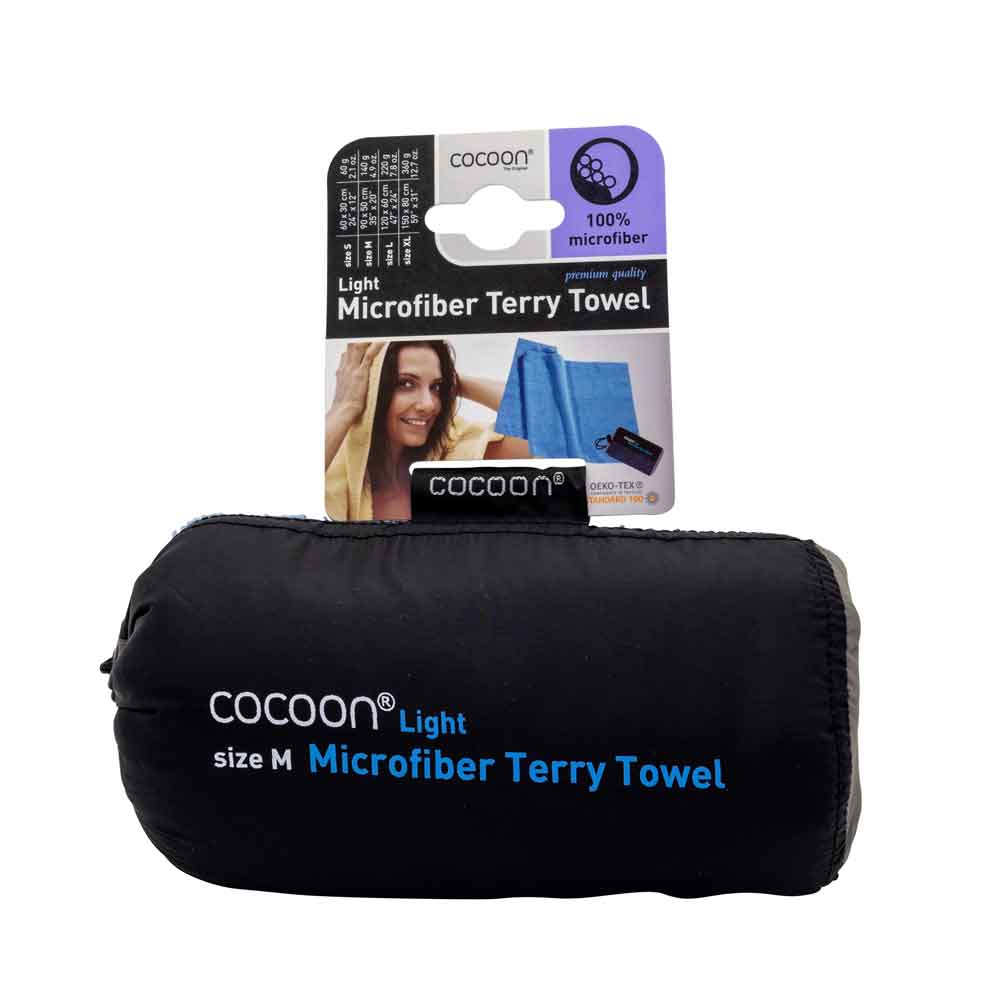Cocoon Microfiber Terry Towel Light 90x50cm light blue Cocoon Microfiber Terry Towel Light 90x50cm light blue